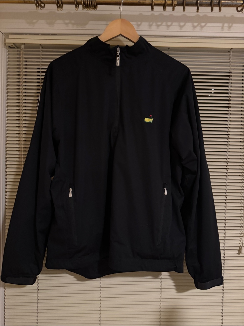 Masters Tech Golf Performance Quarter-Zip Windbreaker Men’s Black Golf Jacket